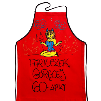 [Fb05-60] Fartuszek bawełniany FARTUSZEK GORĄCEJ 60 latki